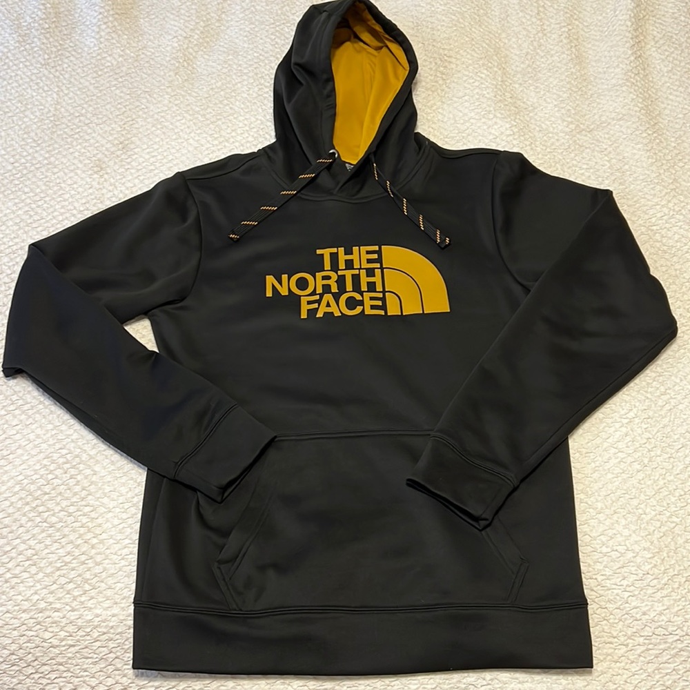 Black and Gold North face hoodie